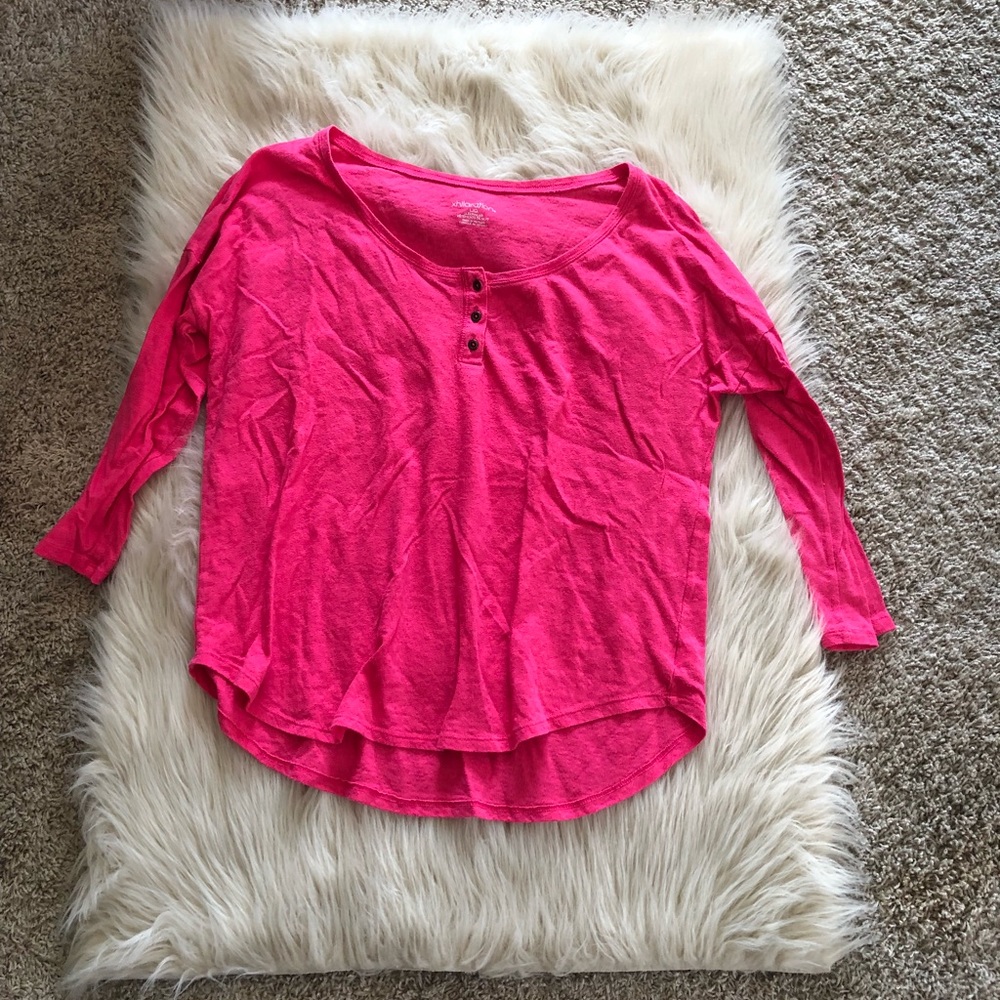 Pink pajama shirt
